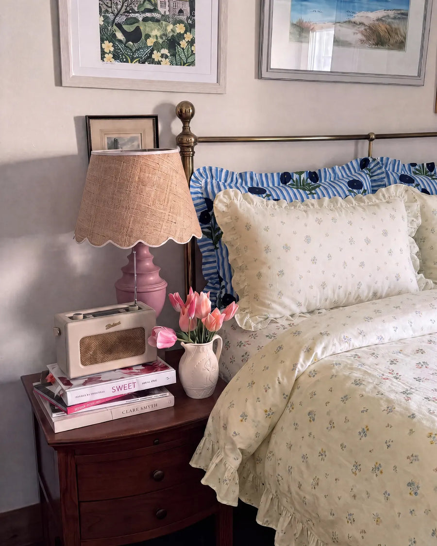dainty wildflower garden ruffle duvet cover set bedroom