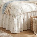 dainty wildflower meadow bed skirt ruffled linen layering