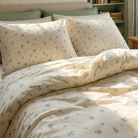 dainty wildflower meadow duvet cover set cream blue ditsy floral bedding