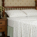 dainty wildflower meadow sheet set flat lay