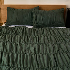 dark green rope embroidered comforter set king