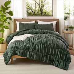 dark green rope embroidered comforter sets