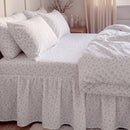 dreamy pastel bed skirt pastel pink cozy bedroom decor