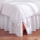 dreamy pastel bed skirt pastel pink floral hardwood floor