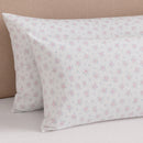 dreamy rose trellis pillowcases cream white ditsy floral pair detail