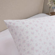 dreamy rose trellis pillowcases cream white mini floral standard pillow closeup