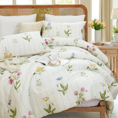Light Green English Cottage Comforter Set