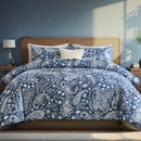 elegant midnight scroll paisley pillow shams luxury cotton shams