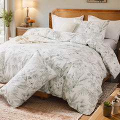 An angled view of the duvet cover set, highlighting the corner
