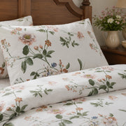 enchanted garden vintage shams rustic wooden headboard
