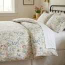 Artisan gardenia slate comforter set blue pink floral bedding
