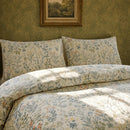 enchanted meadow wildflower duvet cover set sage green pink botanical bedding