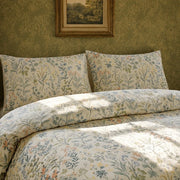 enchanted meadow wildflower duvet cover set sage green pink botanical bedding
