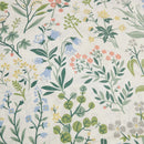 enchanted meadow wildflower fabric macro print detail