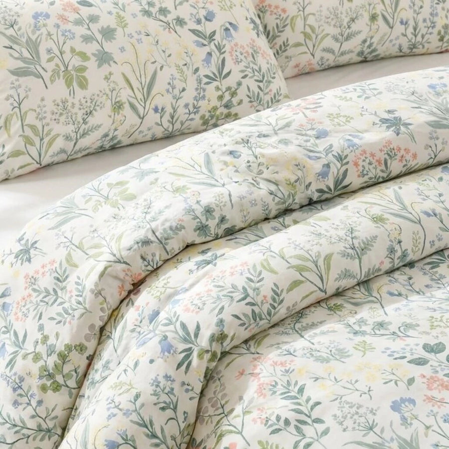 enchanted meadow wildflower floral comforter surface print texture