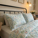 enchanted meadow wildflower quilted pillow shams iron bed