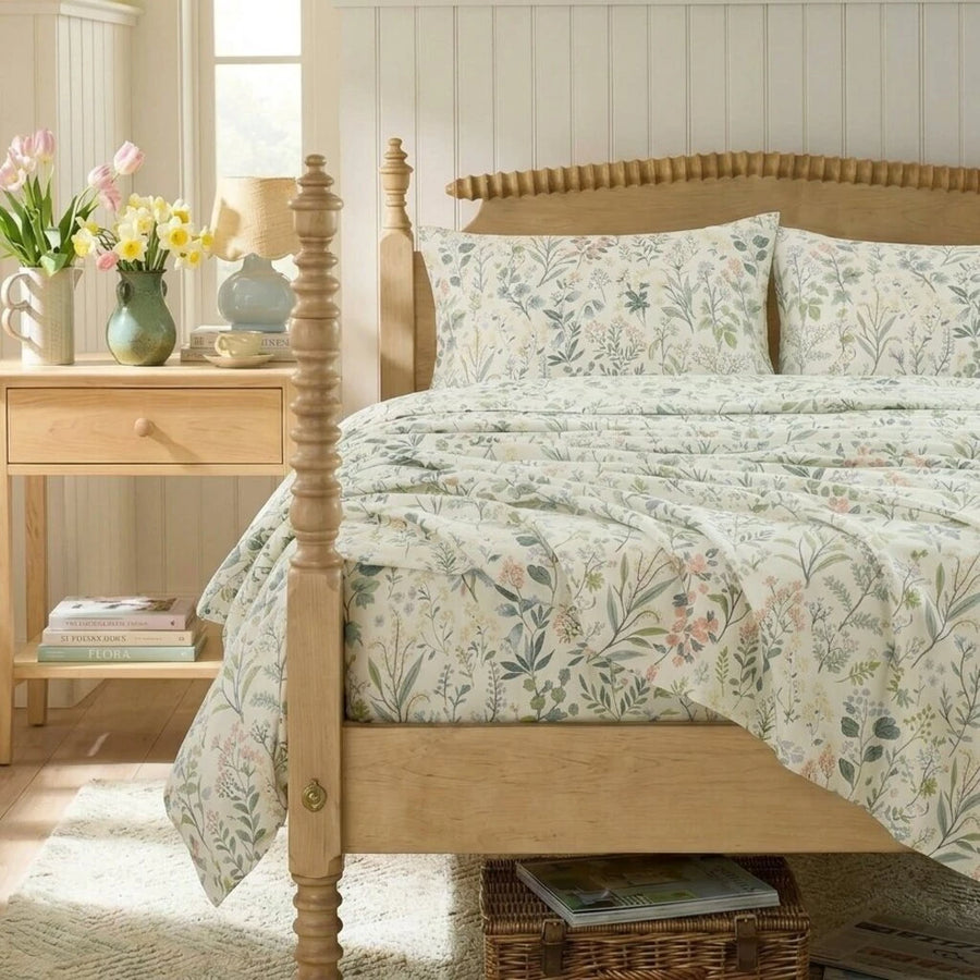 enchanted meadow wildflower sheet set floral print bedding main