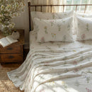 english toile botanical sheet set close up breathable cotton