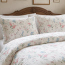 ethereal wildflower sprig duvet cover set pink blue butterfly bedding
