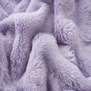 faux rabbit fur body pillowcase charcoal purple plush