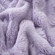 faux rabbit fur body pillowcase charcoal purple plush