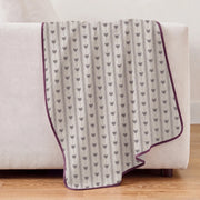fernwood muslin blanket dusty palm plum edge beige sofa drape