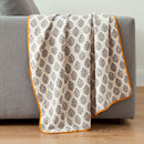 fernwood muslin blanket indigo sprig mustard edge grey sofa drape