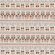 fernwood muslin blanket powder blossom cream rust blue floral swatch