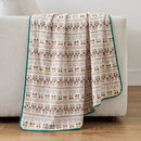 fernwood muslin blanket powder blossom green edge off white sofa drape