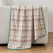 fernwood muslin blanket powder blossom green edge off white sofa drape