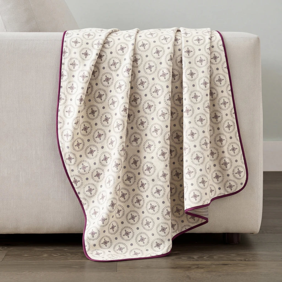 fernwood muslin blanket slate feather plum edge off white sofa drape