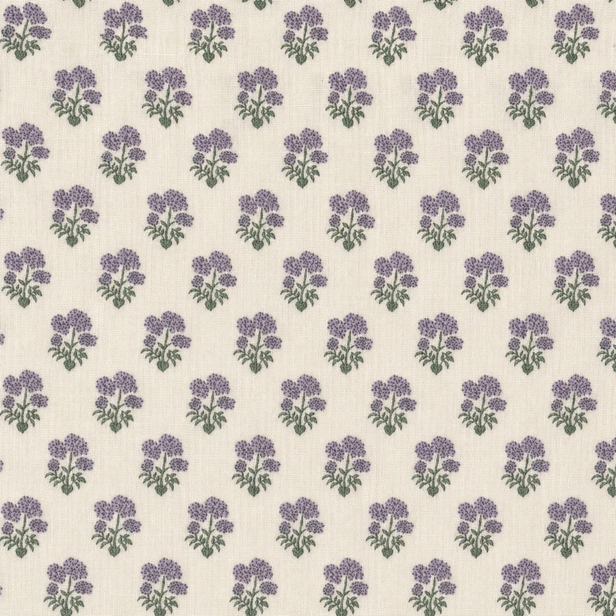 fernwood muslin blanket wildflower purple cream lavender floral swatchm