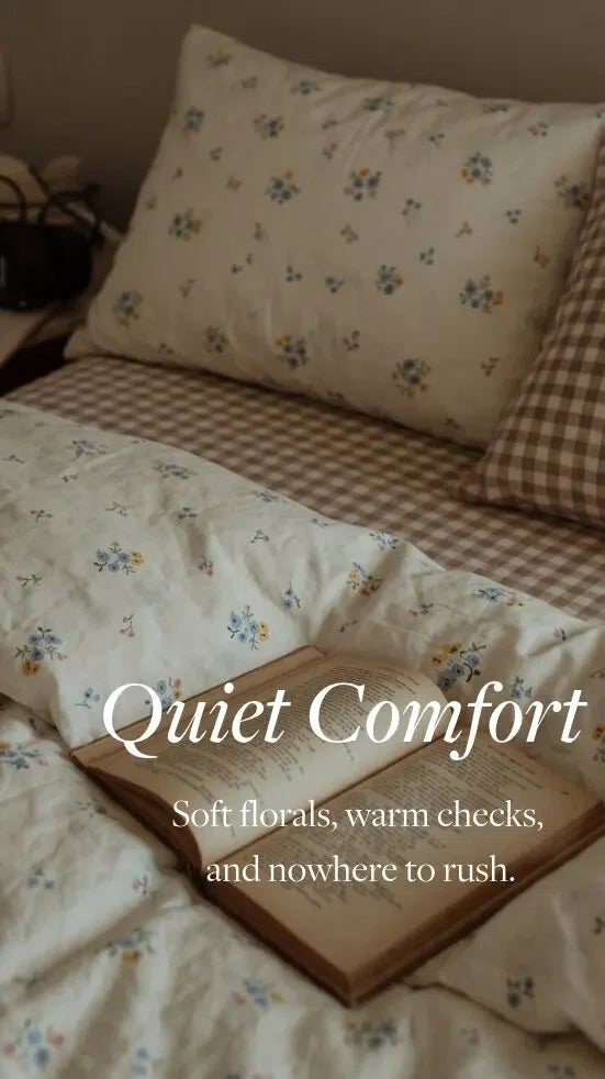 floral gingham bedding quiet comfort banner mobile