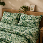 forest bloom botanical bedding set oak headboard