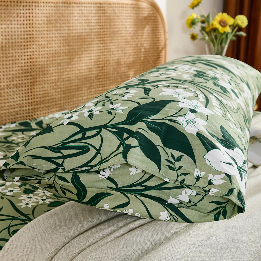 forest bloom botanical long body pillowcase shams main