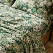 forest bloom botanical pillow shams breathable cotton texture