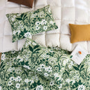 forest bloom botanical pillowcases stacked bedroom decor