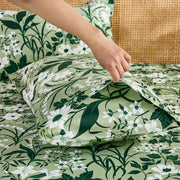 forest bloom botanical pillowcases with quilt bedding aesthetic