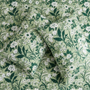 forest bloom botanical shams top view white daisy
