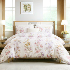 Fresh Garden Cotton Duvet Cover Set in bedroom view