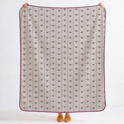full view fernwood muslin blanket dusty palm plum trim