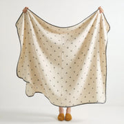 full view little dream muslin blanket collection little cherry crochet trim