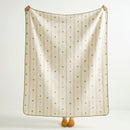 full view sunday patchwork muslin blanket strawberry green sage border