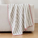 garden patch jacquard throw blanket baby radish cream sofa drape