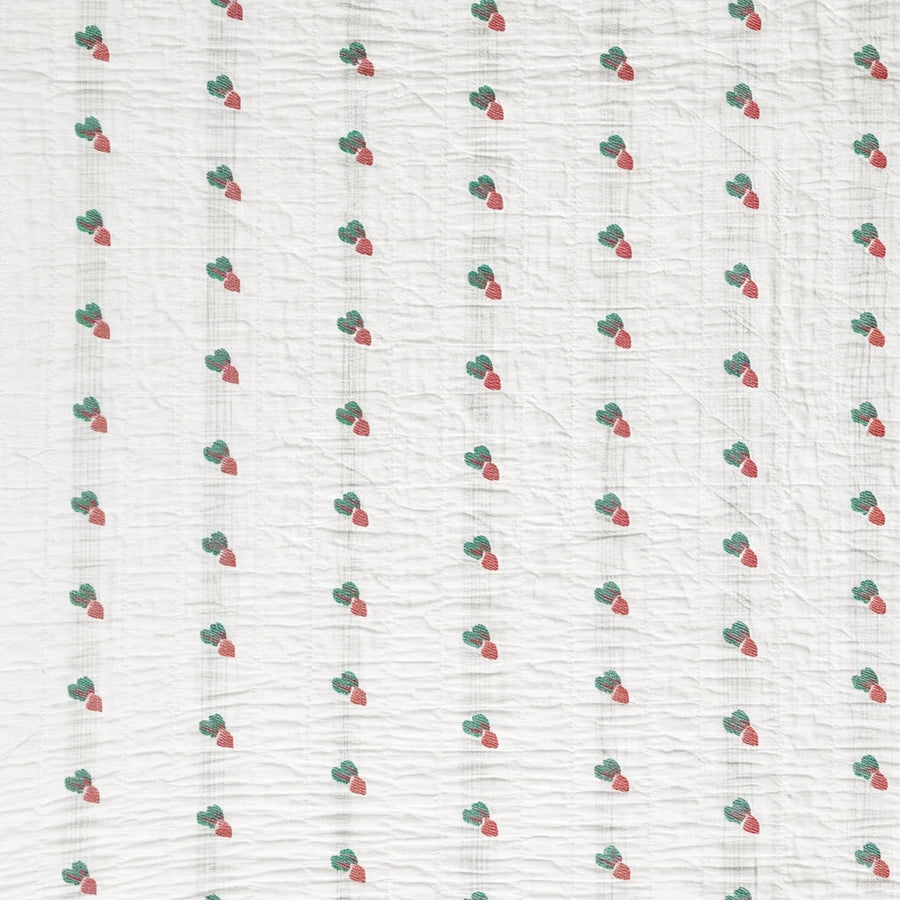 garden patch jacquard throw blanket baby radish embroidery swatch