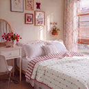 garden patch jacquard throw blanket cherry bud cozy bedroom vanity