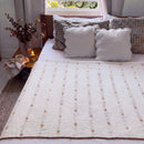 garden patch jacquard throw blanket maple khaki cozy wooden bedroom bedding