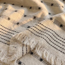 geometric star pattern jacquard blanket texture