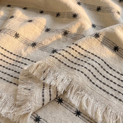 geometric star pattern jacquard blanket texture