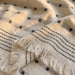 geometric star pattern jacquard blanket texture
